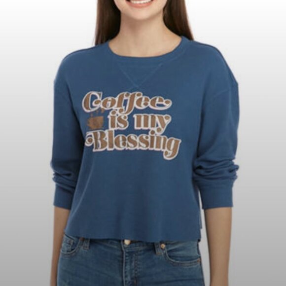 Cold Crush Long Sleeve Thermal Graphic T Shirt Size JR medium large blue - Picture 10 of 10